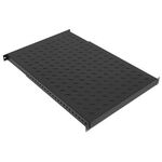 Полиця ZPAS 19", 1U, регульована, глибина 500-900 мм, 150кг максимально, чорна, фото  | SNABZHENIE.com.ua