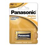 Батарейка Panasonic ALKALINE POWER лужна  6LF22(6LR61, MN1604, MX1604, Крона) блістер, 1 шт., фото , изображение 2 | SNABZHENIE.com.ua