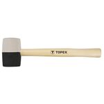 Резиновая киянка TOPEX, 58 мм, 450 г, черно-белая, фото  | SNABZHENIE.com.ua