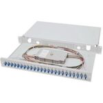 Оптична панель DIGITUS 19' 1U, 24xLC duplex, incl, Splice Cass, OS2 Color Pigtails, Adapter, фото , изображение 2 | SNABZHENIE.com.ua