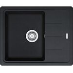 Мийка кухонна Franke Basis, фраграніт, прямокутник, з крилом, 620х500х200мм, чаша - 1, накладна, BFG 611-62, онікс, фото  | SNABZHENIE.com.ua