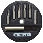 Битный набор 7 шт (25 мм) с магнитным держателем ¼ STANLEY, фото , изображение 2 | SNABZHENIE.com.ua