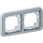 Legrand Plexo Legrand Супорт з рамкою для вбудованого монтажу - сірий - 2 пости, фото , зображення 2 | SNABZHENIE.com.ua