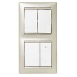 Legrand Valena Classic перемикач двоклавішний 10АХ 250 автоматичні клеми білий, фото , изображение 2 | SNABZHENIE.com.ua