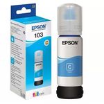 Контейнер з чорнилом Epson 103 EcoTank L1110/L1250/L3100/L3101/L3110/L3150/L3151/L3156/L3200/L3201/L3250/L3251/L3256/L3260/L3266/L3550/L3560/L5190/L5590/L5290  cyan, фото , изображение 2 | SNABZHENIE.com.ua