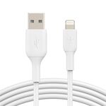Кабель USB-A > Lightning заряджання/синхронізації Belkin 2м, 12Вт, PVC, білий, фото , зображення 2 | SNABZHENIE.com.ua