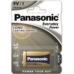 Батарейка Panasonic EVERYDAY POWER лужна 6LR61(6LF22, MN1604, MX1604, Крона) блістер, 1 шт., фото  | SNABZHENIE.com.ua