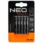Біти ударні S2, 50 мм, SL8 - 5 шт. NEO, фото , зображення 3 | SNABZHENIE.com.ua