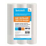 Комплект картриджів зі спіненого поліпропілену Ecosoft 2.5х10" 10мкм 3шт, фото  | SNABZHENIE.com.ua