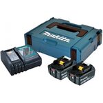 Makita Набір акумуляторів + зарядний пристрій 198116-4, LXT BL1860B x 2шт (18В, 6Ач) + DC18RC, кейс Makpac, фото , зображення 2 | SNABZHENIE.com.ua
