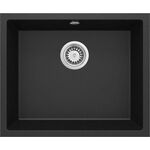 Мийка кухонна Deante Corda, граніт, прямокутник, без крила, 550х460х204мм, чаша - 1, накладна, металічний графіт, фото  | SNABZHENIE.com.ua