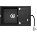 Набір для кухні Deante Corio, гранітна мийка ZRC_2113 + зміш. BME_024N, графіт-сталь-чорний, фото , изображение 2 | SNABZHENIE.com.ua