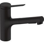 Змішувач для кухні Hansgrohe Zesis M33, довж.виливу - 219мм, витяжний, 1важіль, KM150, матовий чорний, фото , зображення 2 | SNABZHENIE.com.ua