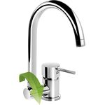 Змішувач для кухні Deante Aster, довж.виливу - 184мм, складний, 1важіль, хром, фото , изображение 3 | SNABZHENIE.com.ua