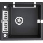 Мийка кухонна Deante Magnetic, граніт, квадрат, без крила, 560х500х219мм, чаша - 1, накладна, металічний графіт, фото , изображение 3 | SNABZHENIE.com.ua