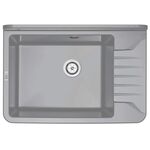Мийка кухонна Deante Garden, полістирол, прямокут., без крила, 505х350х252мм, чаша - 1, до стіни, сірий, фото  | SNABZHENIE.com.ua
