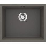 Мийка кухонна Deante Corda, граніт, квадрат, без крила, 550х460х204мм, чаша - 1, вбудована, антрацит, фото , зображення 2 | SNABZHENIE.com.ua