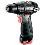 Metabo Шурпокрут-дриль POWERMAXX SB BL, акумуляторний,Li-Power, 2*12В, 2 Аг, кейс, 0.7кг, фото , зображення 2 | SNABZHENIE.com.ua