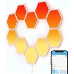 Govee Набір настінних світильників H6061 Glide Hexa Light Panels 10шт RGB Білий, фото  | SNABZHENIE.com.ua