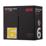 Кабель "вита пара" 2E CAT 6, U-UTP, 305м, AWG 23/1, LSZH-1, жовтий, фото , зображення 2 | SNABZHENIE.com.ua