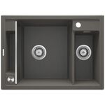 Мийка кухонна Deante Magnetic, граніт, прямокут., з крилом, 690х500х219мм, чаша - 1.5, врізна, антрацит, фото , зображення 2 | SNABZHENIE.com.ua
