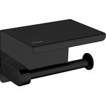 Тримач Deante Round для туалетного паперу, настінний з полицею, чорний, фото , зображення 2 | SNABZHENIE.com.ua