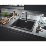 Мийка кухонна Grohe K700, граніт, прямокут., без крила, 560x510x200мм, чаша - 1, врізна, чорний граніт, фото , зображення 3 | SNABZHENIE.com.ua