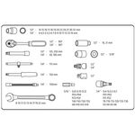 Головки змінні 82 шт., 1/2", 1/4", ECO NEO, фото , зображення 3 | SNABZHENIE.com.ua