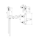 Душовий набір Deante Silia зі змішувачем для ванни, лійка, кріпл. - настінний, брашоване золото, фото , зображення 3 | SNABZHENIE.com.ua