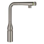 Змішувач для кухні Grohe Accent Smart Control, довж.виливу - 199мм, поворотний/витяжний, вентиль/кнопка, матовий графіт, фото , зображення 3 | SNABZHENIE.com.ua