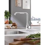 Змішувач для кухні Grohe Accent, довж.виливу - 220мм, поворотний, 1важіль, хром, фото , зображення 3 | SNABZHENIE.com.ua