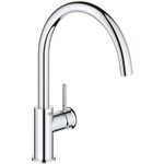 Змішувач для кухні Grohe BauClassic, довж.виливу - 223мм, поворотний, 1важіль, хром, фото  | SNABZHENIE.com.ua