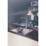 Змішувач для кухні Grohe Blue Pure Minta, довж.виливу - 223мм, поворотний/витяжний, 2 води, супер сталь, фото , изображение 3 | SNABZHENIE.com.ua