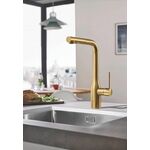 Змішувач для кухні Grohe Essence, довж.виливу - 204мм, поворотний/витяжний, 1важіль, матовий прохолодний схід сонця, фото , зображення 3 | SNABZHENIE.com.ua