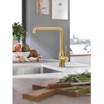 Змішувач для кухні Grohe Essence, довж.виливу - 220мм, поворотний, 1важіль, матовий прохолодний схід сонця, фото , зображення 3 | SNABZHENIE.com.ua