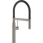 Змішувач для кухні Grohe Essence, довж.виливу - 240мм, поворотний/гнучкий, 1важіль, матовий графіт, фото  | SNABZHENIE.com.ua