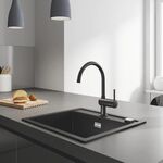 Змішувач для кухні Grohe Minta, довж.виливу - 223мм, поворотний, 1важіль, чорний оксамит, фото , зображення 3 | SNABZHENIE.com.ua