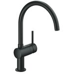 Змішувач для кухні Grohe Minta, довж.виливу - 223мм, поворотний, 1важіль, чорний оксамит, фото , зображення 2 | SNABZHENIE.com.ua