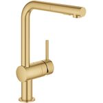 Змішувач для кухні Grohe Minta, довж.виливу - 223мм, поворотний/витяжний, 1важіль, матовий прохолодний схід сонця, фото  | SNABZHENIE.com.ua
