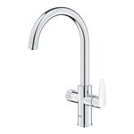 Змішувач для кухні Grohe Start Curve, довж.виливу - 223мм, поворотний, 1+1фільтр, хром, фото , изображение 3 | SNABZHENIE.com.ua