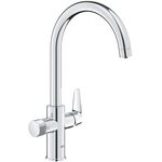 Змішувач для кухні Grohe Start Curve, довж.виливу - 223мм, поворотний, 1+1фільтр, хром, фото  | SNABZHENIE.com.ua