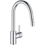 Змішувач для кухні Grohe Via Cosmo, довж.виливу - 223мм, поворотний/витяжний, 1важіль, хром, фото  | SNABZHENIE.com.ua
