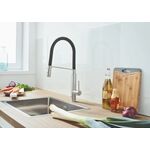 Змішувач для кухні Grohe Viamo, довж.виливу - 235мм, поворотний/гнучкий, 1важіль, хром, фото , зображення 3 | SNABZHENIE.com.ua