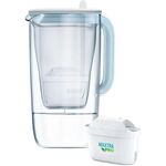 Фільтр-глечик Brita Glass Jug One скляний 2.5л (1.7л очищеної води) з фільтр-картриджем, синій, фото  | SNABZHENIE.com.ua