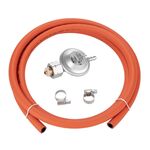 Комплект GOK підключення газового балону з вентилем Shell та KLF (редуктор 1шт, шланг 2м, хомут 2шт), фото , изображение 2 | SNABZHENIE.com.ua