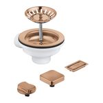 Зливний комплект Grohe для одної чаші з ексцентриком, матовий теплий захід сонця, фото , изображение 2 | SNABZHENIE.com.ua