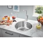 Мийка кухонна Grohe K200, нерж.сталь, кругла, без крила, 440x440x178мм, чаша - 1, врізна, нержавіюча сталь, фото , зображення 3 | SNABZHENIE.com.ua