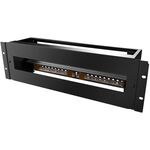 Панель MIRSAN 19", 3U, електричний розподільний модуль з DIN-рейкою, чорна, фото  | SNABZHENIE.com.ua