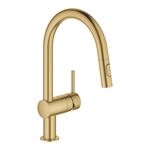 Змішувач для кухні Grohe Minta, довж.виливу - 223мм, поворотний/витяжний, 1важіль, матовий прохолодний схід сонця, фото , изображение 2 | SNABZHENIE.com.ua