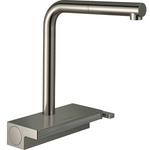 Змішувач для кухні Hansgrohe Aquno Select M81, довж.виливу - 210мм, поворотний, витяжний, 1 важіль, сталь, фото  | SNABZHENIE.com.ua